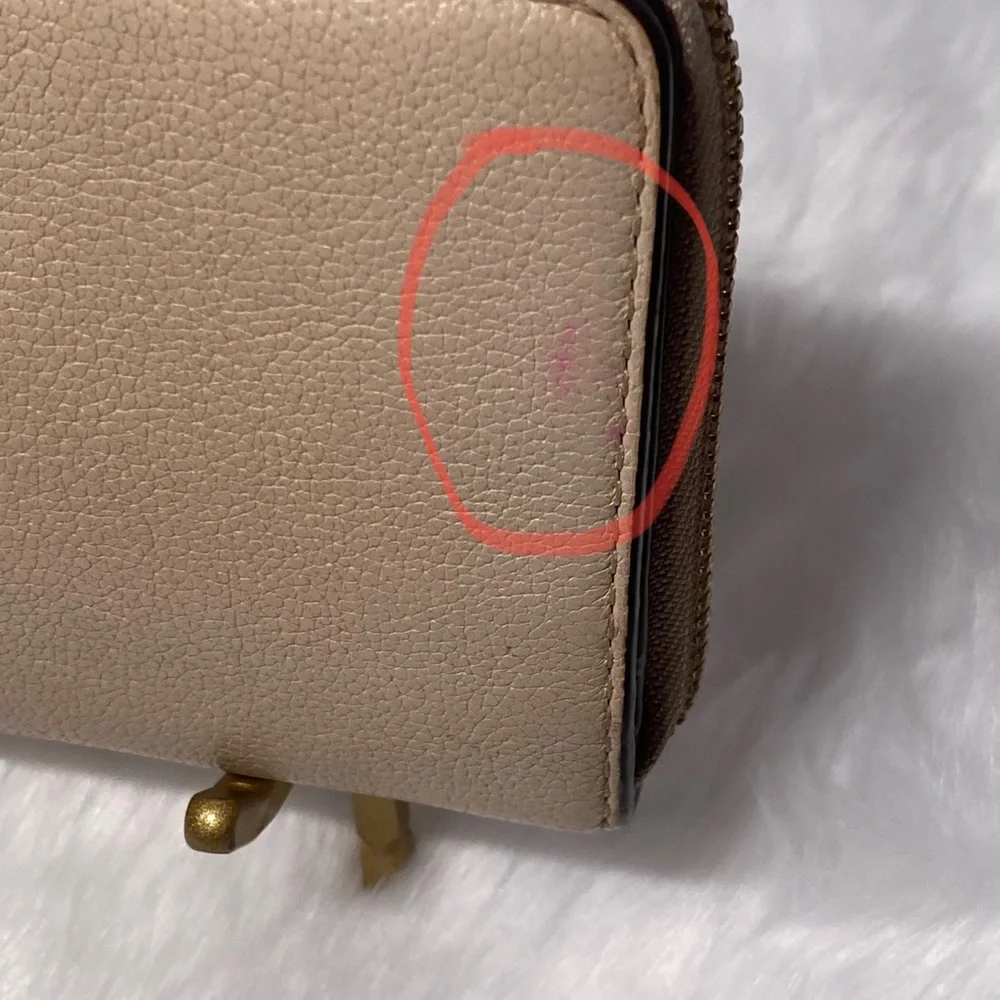 Henri Bendel Cream Leather Zip Around Wallet - Picture 13 of 13